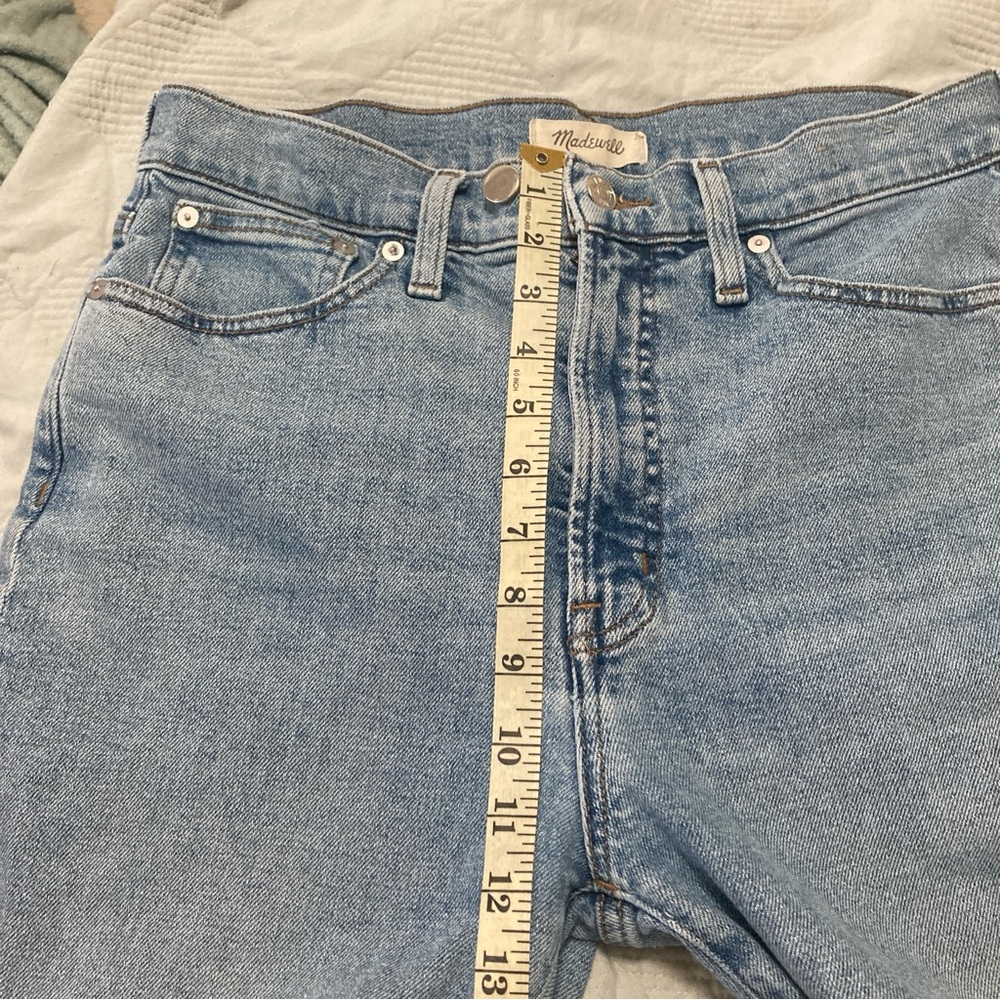 Madewell Distressed Perfect Vintage Jeans 29 Cardine Light Wash Ripped Knee - Picture 15 of 16
